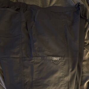Women dark gray Cherokee scrub pant size XL long.